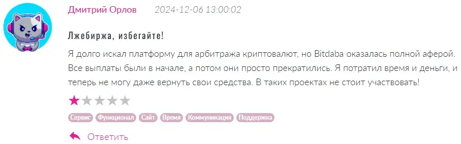 bitdaba отзывы bitdaba отзывы