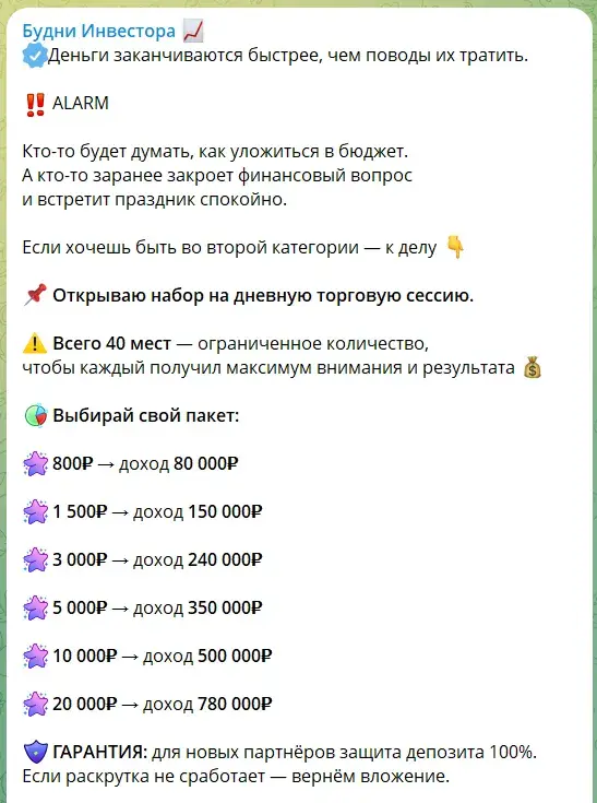 будни инвестора тг канал