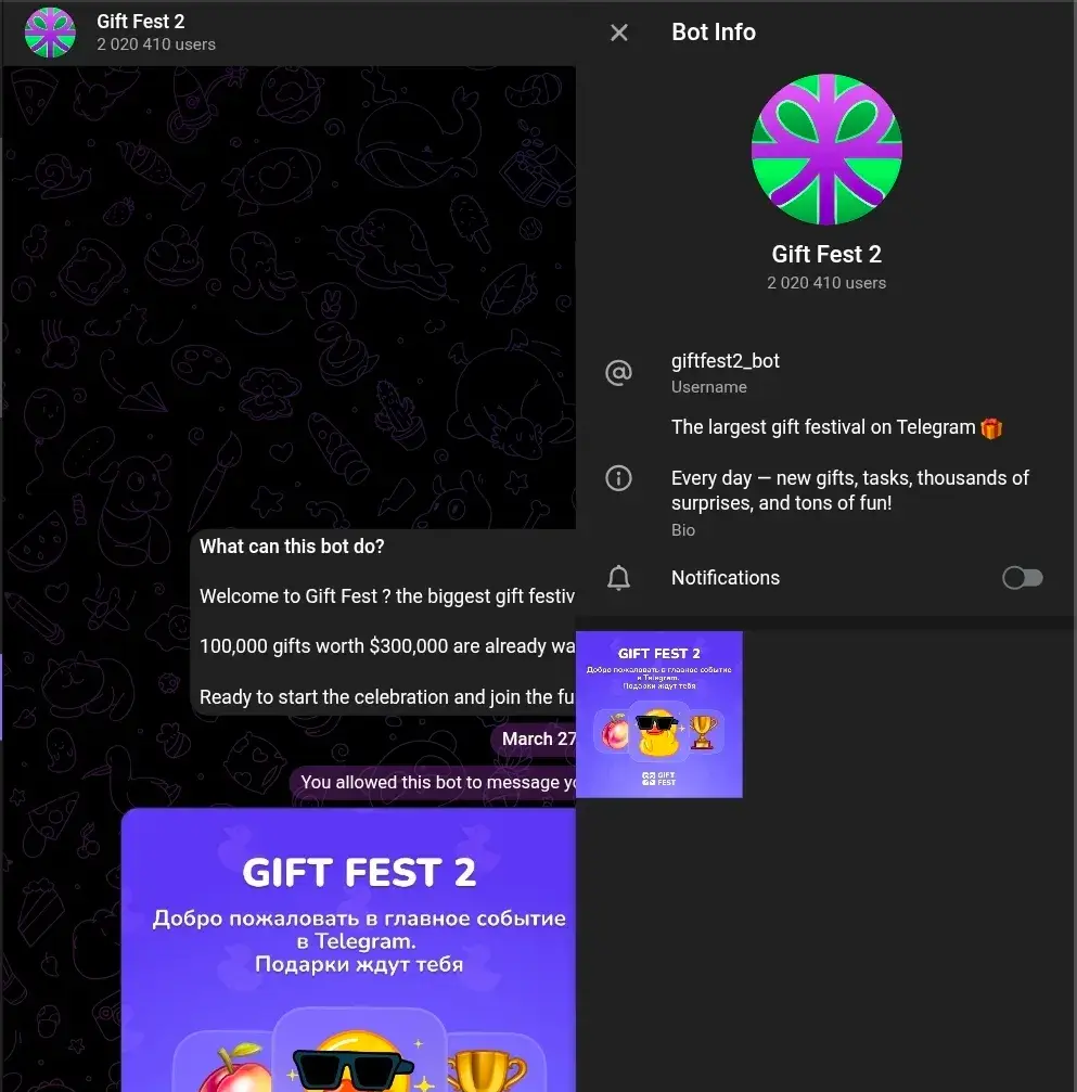 gift fest 2 telegram