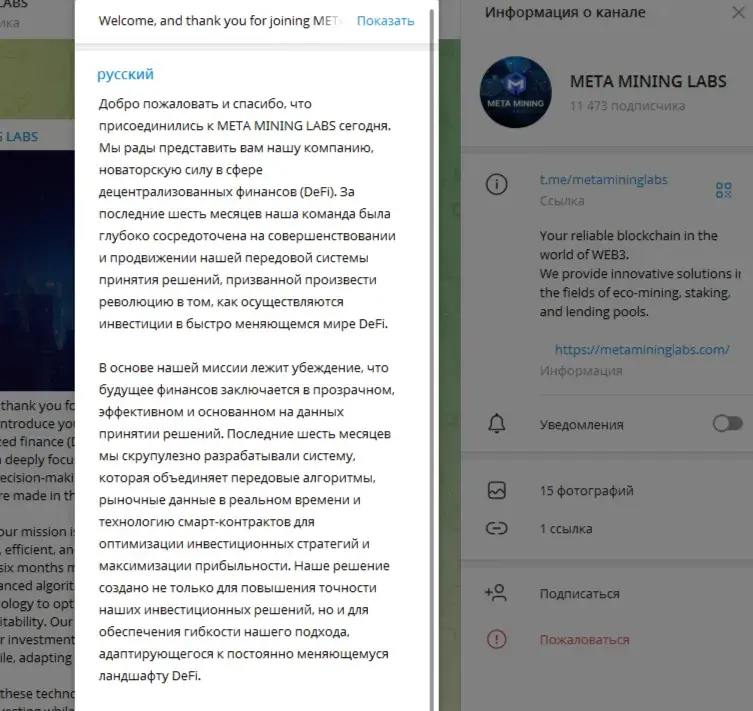 metamininglabs com отзывы