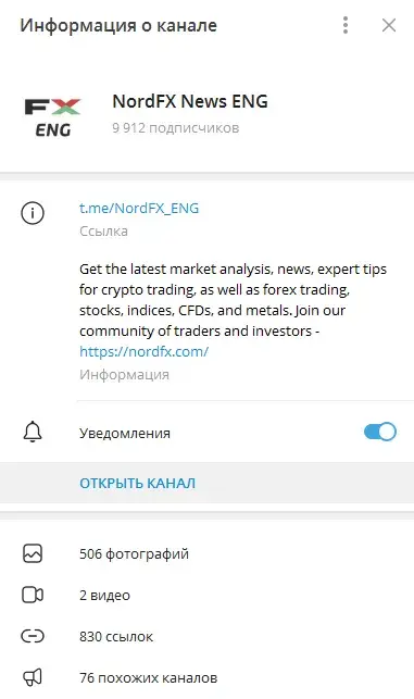 Телеграмм-канал NordFX