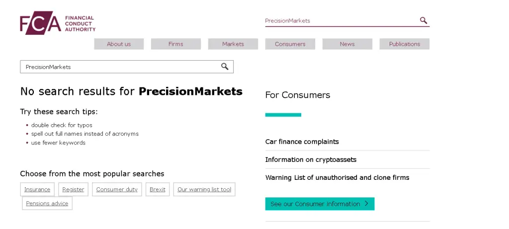проверка на подлинность Precision Markets проверка на подлинность Precision Markets