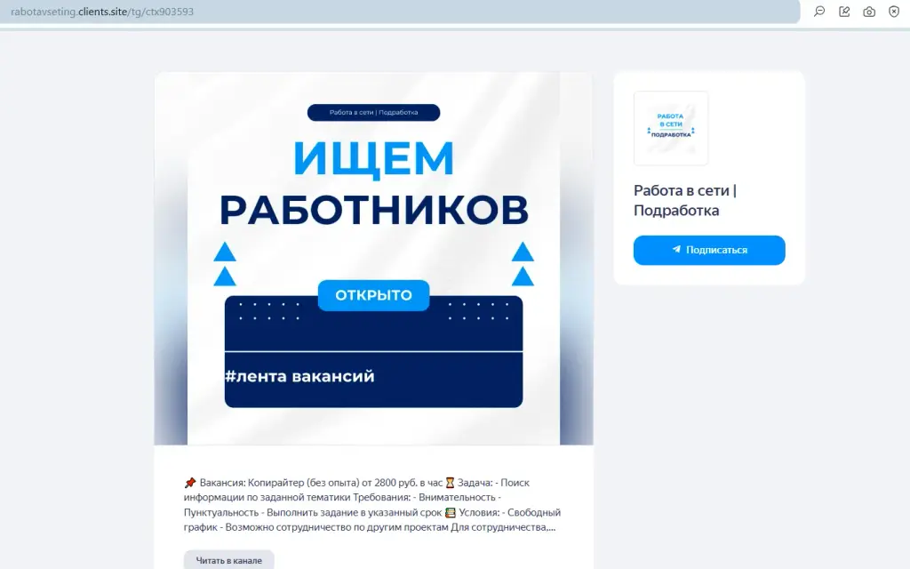 rabotavseting отзывы