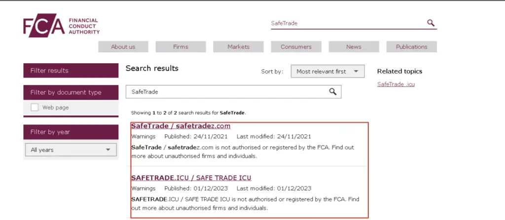 safe trade fca safe trade fca