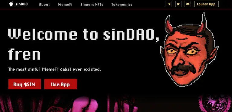 Официальный сайт SinDAO