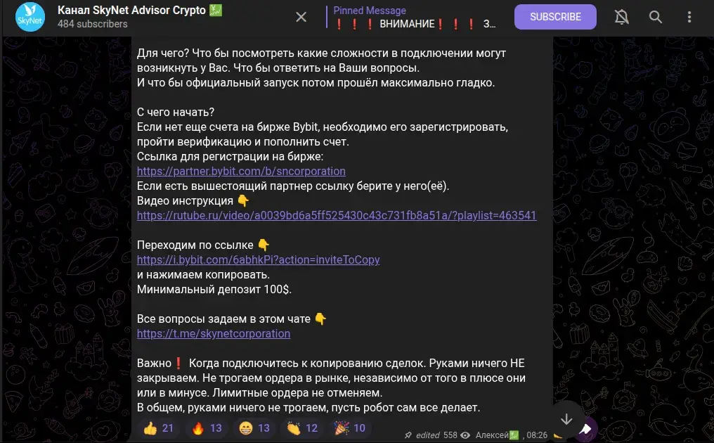 скайнет бот