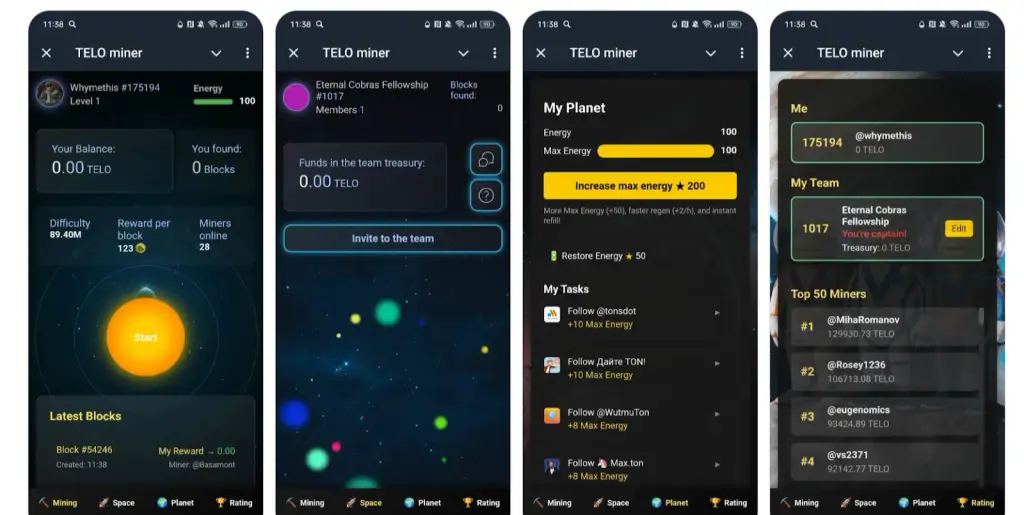 telo miner промокод