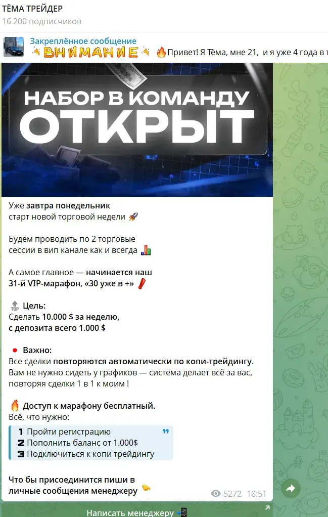 тема трейдер